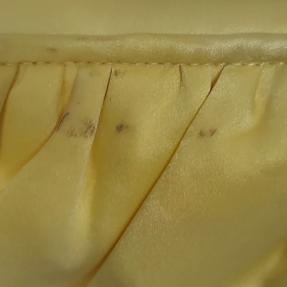Neiman Marcus Yellow Satin Clutch - Picture 4 of 9